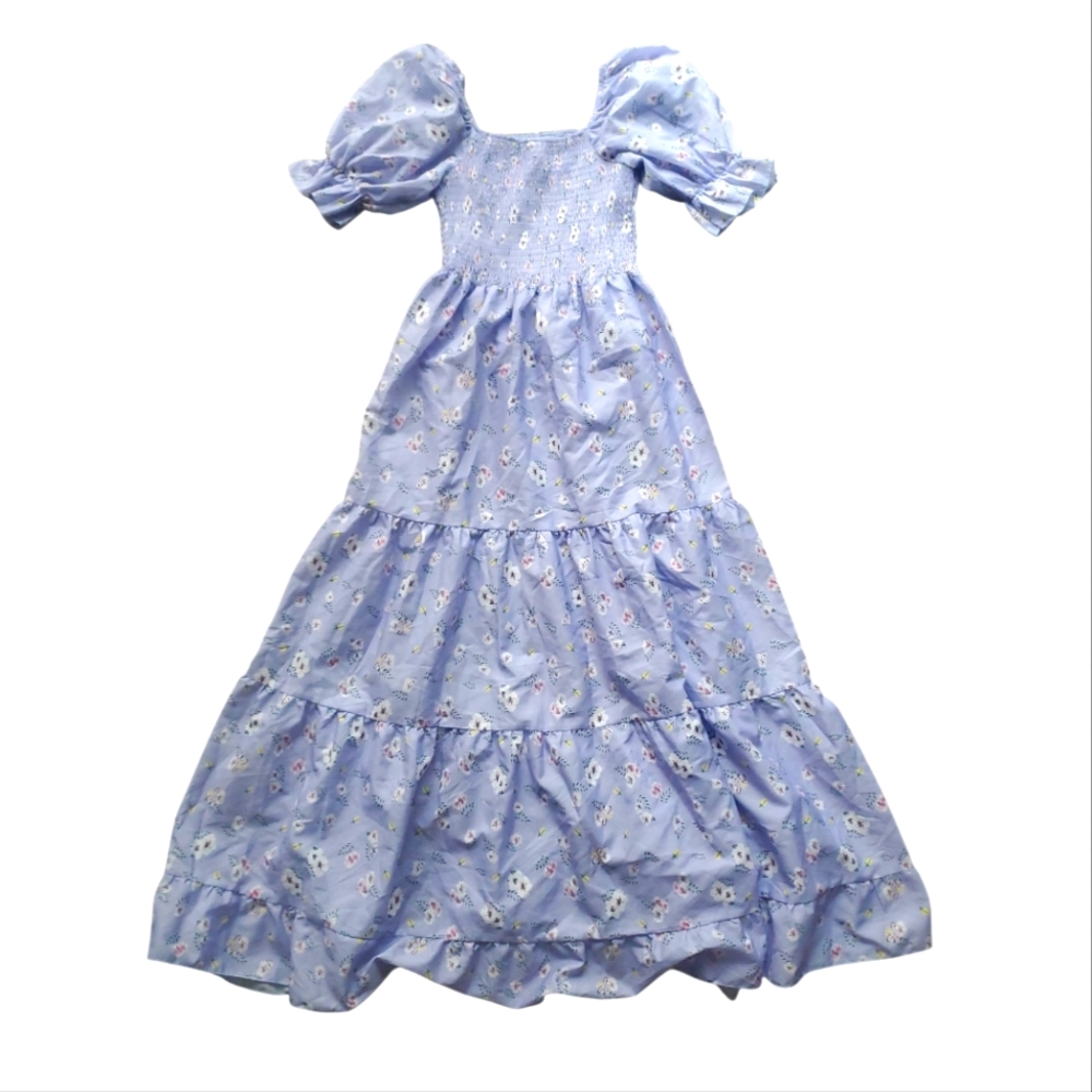 Floral Puff Sleeve Maxi Dress - Picture 2 of 2